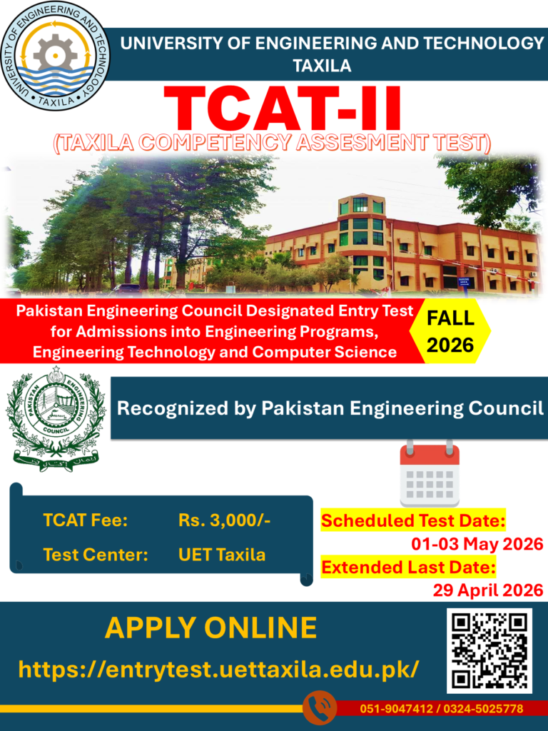UET Taxila Admission 2026