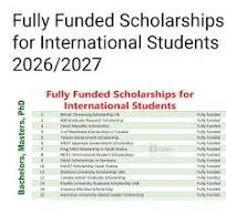 Top 25 Fully Funded Scholarships 2027