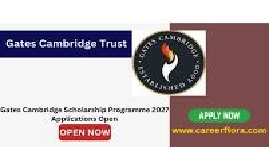 Gates Cambridge Scholarship 2027